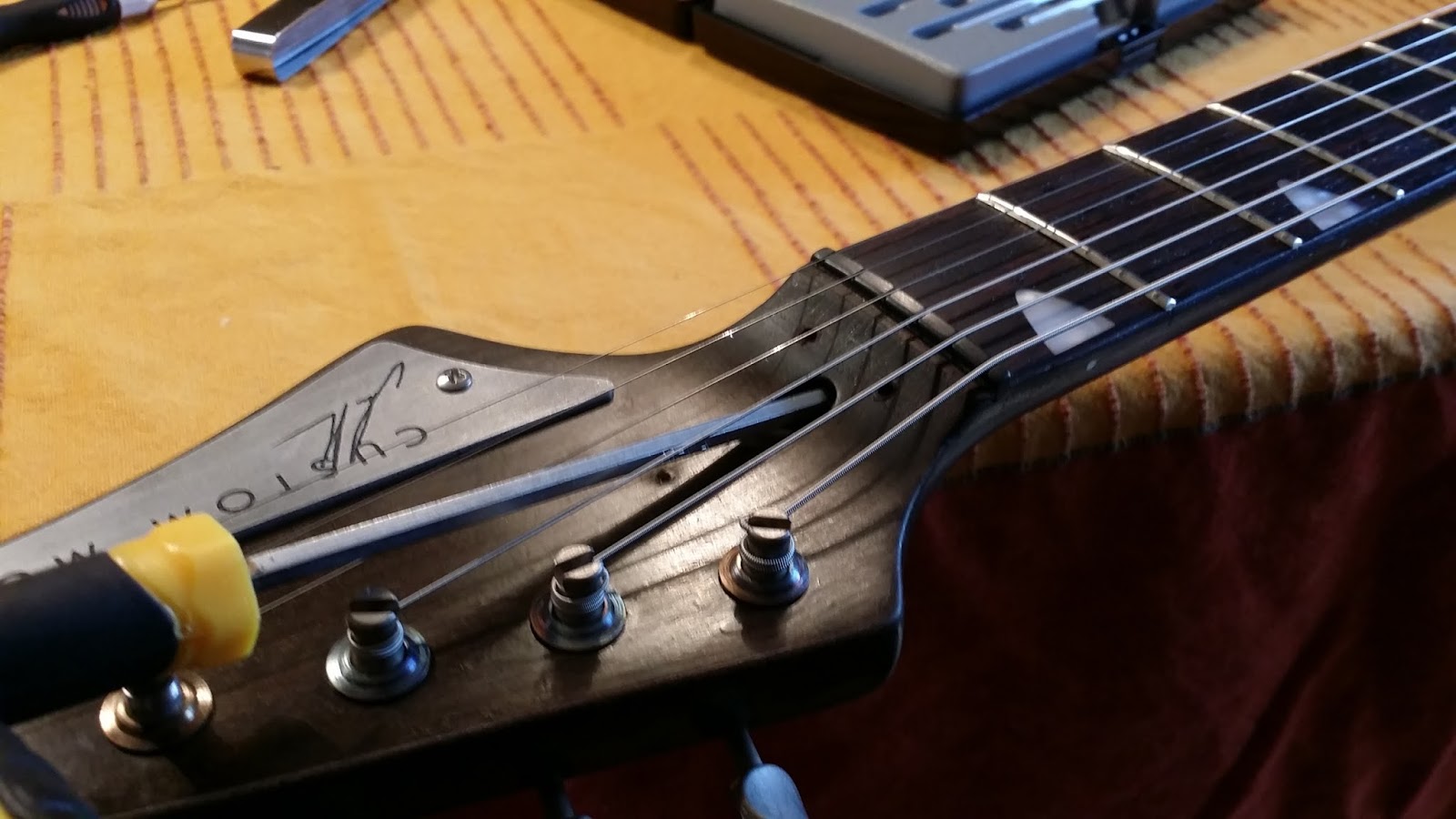 DIY Project Building a Partscaster Electric Guitar Setting the neck curve