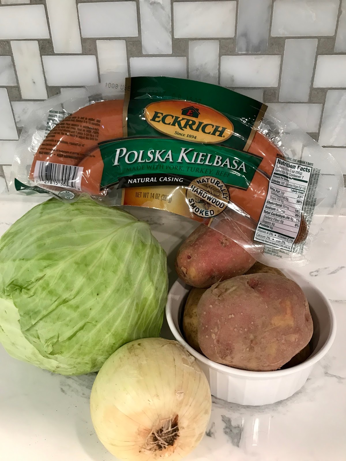 Cabbage & Sausage Foil Packets