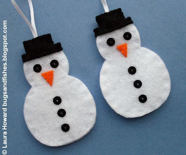 felt snowman ornaments