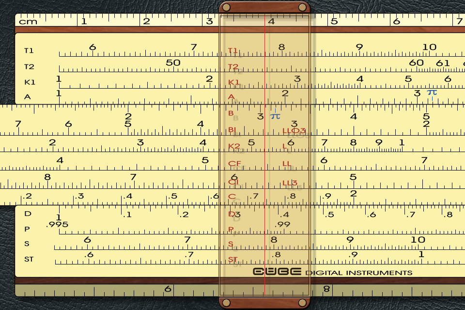 Slide Ruler app for iPhone, iPad