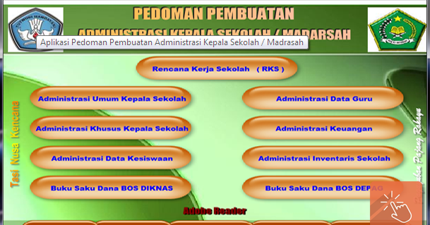 Aplikasi Administrasi Kepala Sekolah SMP Excel 2018 RPP