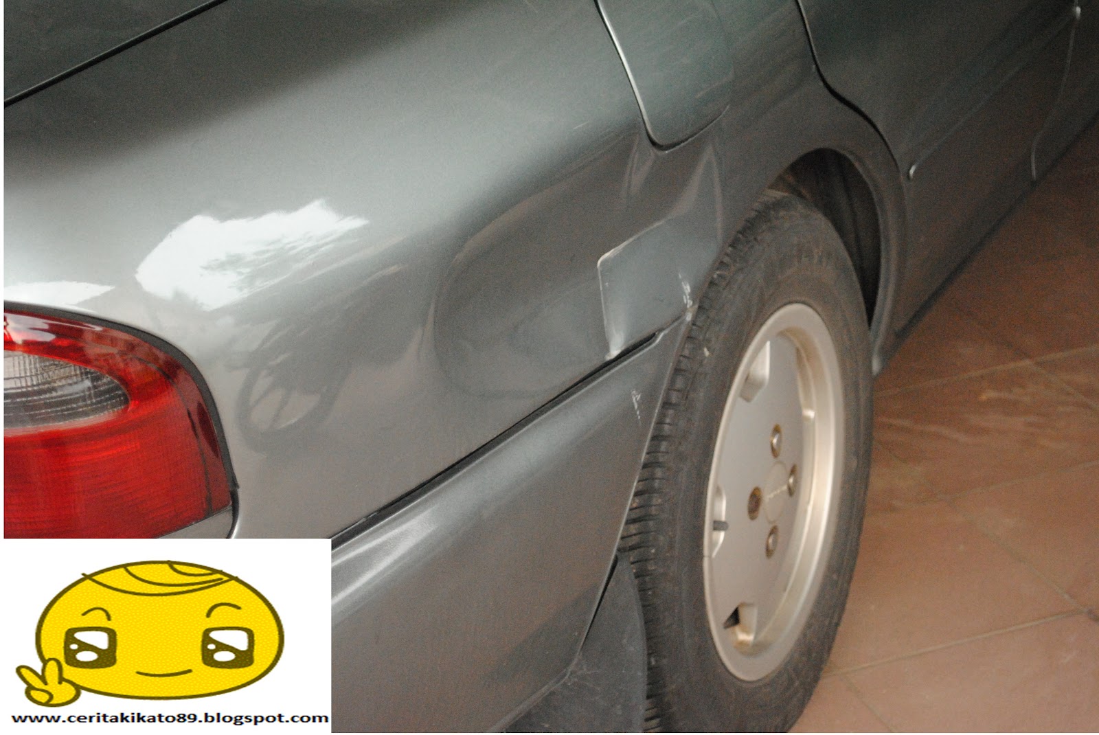 saya kereta kemek dan "petanda air" nya