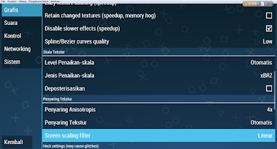 Setting PPSSPP agar tidak lemot