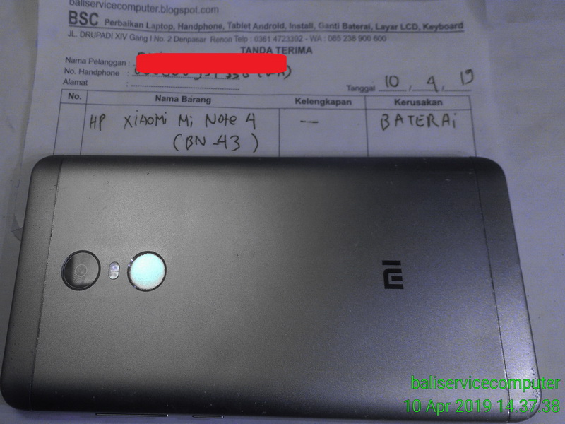 BALI SERVICE COMPUTER Ganti Baterai Tanam Handphone Xiaomi Redmi Note 4 X