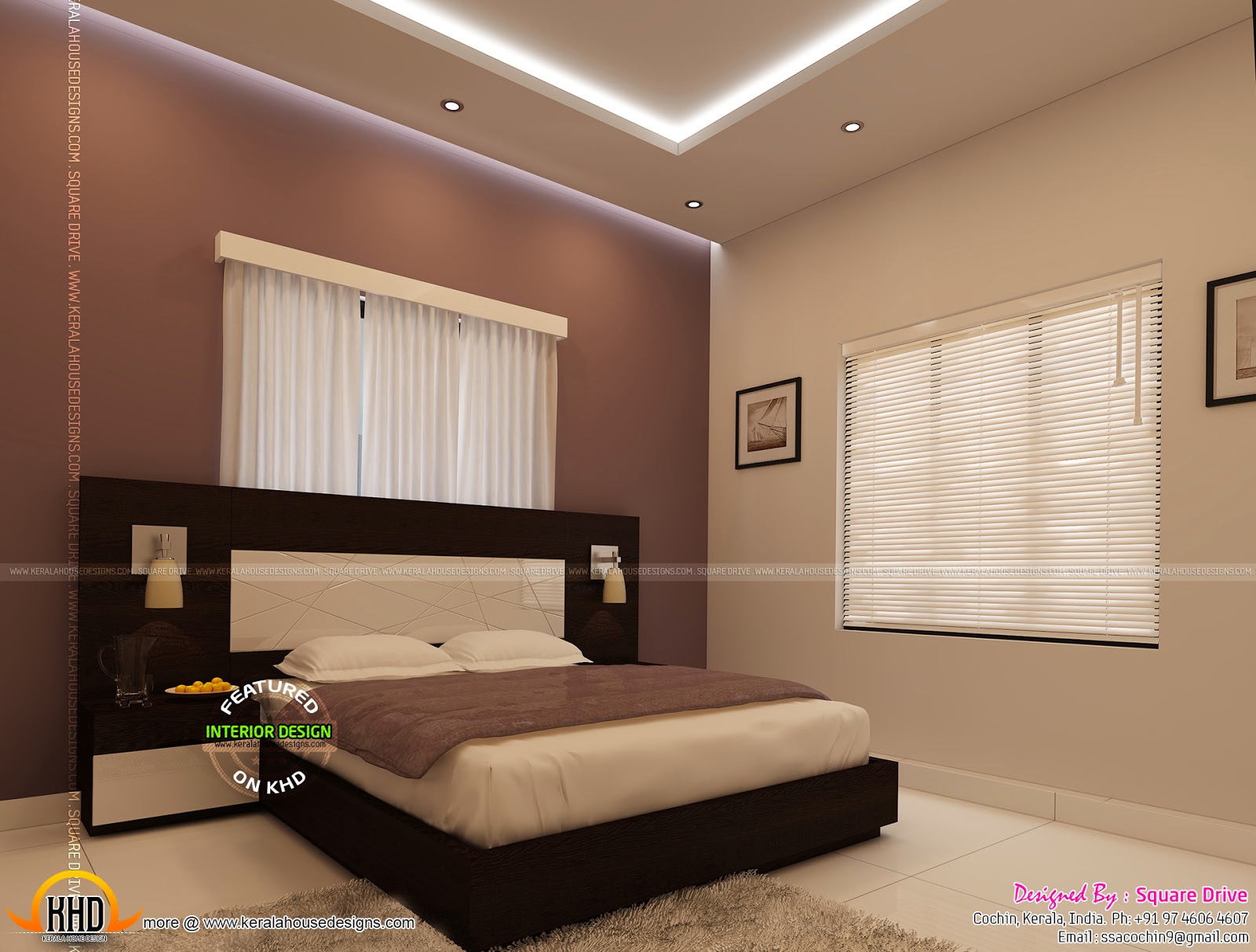 Bedroom interior designs Kerala home design and floor