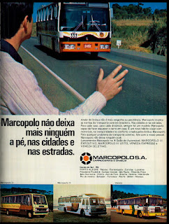 propaganda Marcopolo - 1976. brazilian advertising cars in the 70. os anos 70. história da década de 70; Brazil in the 70s; propaganda carros anos 70; Oswaldo Hernandez;