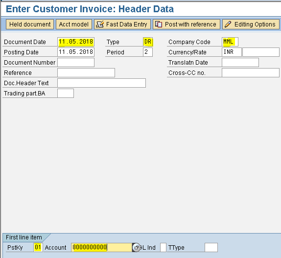 SAP FICO MODULE LEARNING Sales Invoice Posting