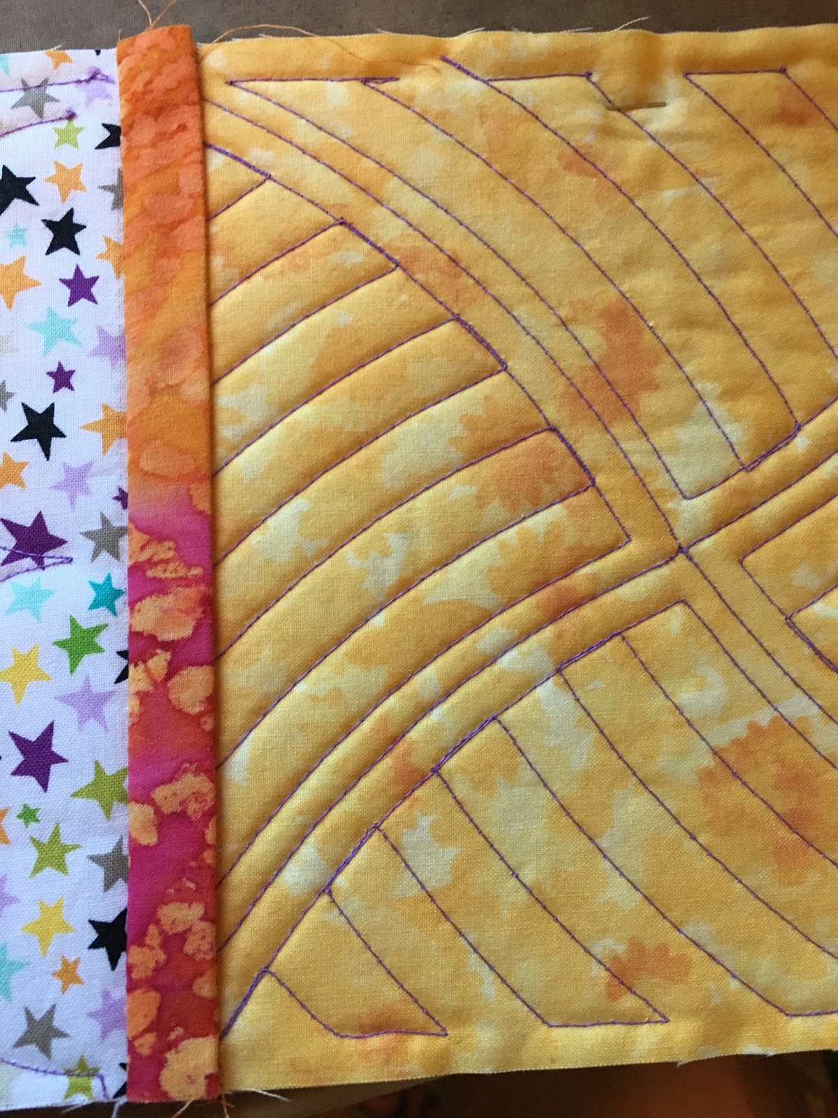 On Going Projects Sashing the Quilt As You Go (QAYG)