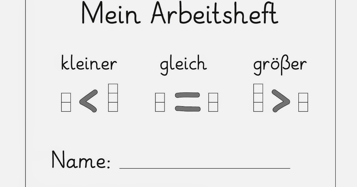 Lernstübchen: größer - kleiner - gleich