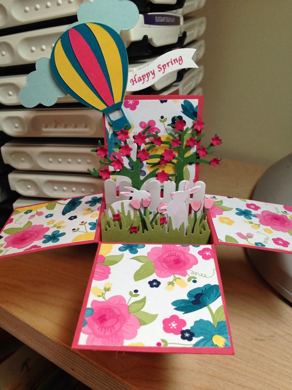 Five Bichons and Me: Spring Card in a Box