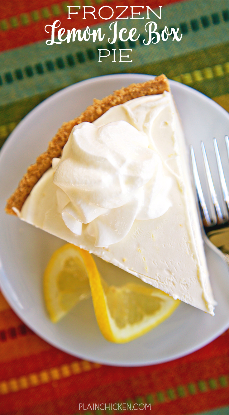 Frozen Lemon Ice Box Pie {Frozen Lemon Ice Cream Pie ...