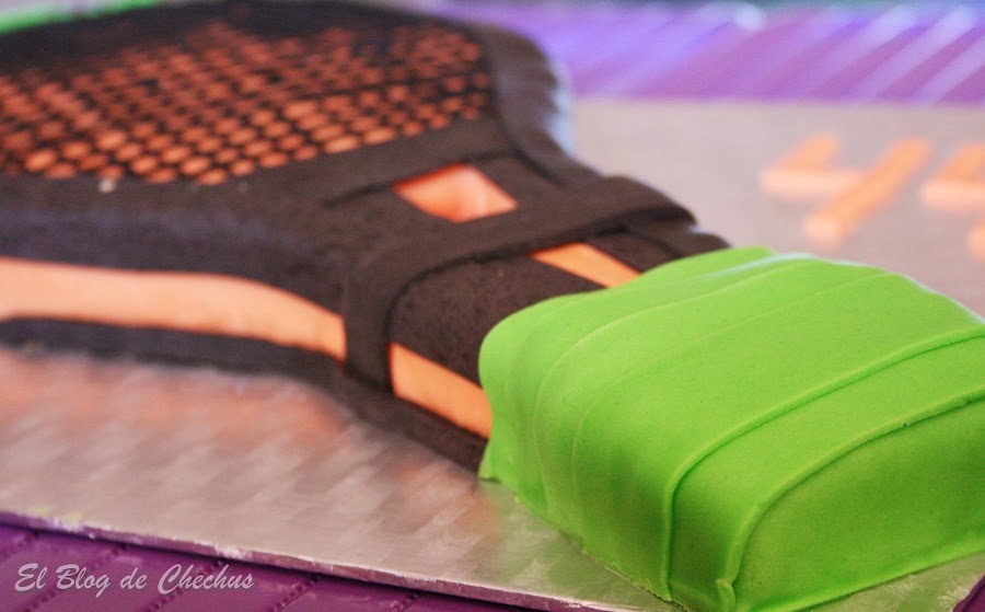 tartas decoradas, tarta raqueta de tenis, el blog de Chechus, Chechus Cupcakes