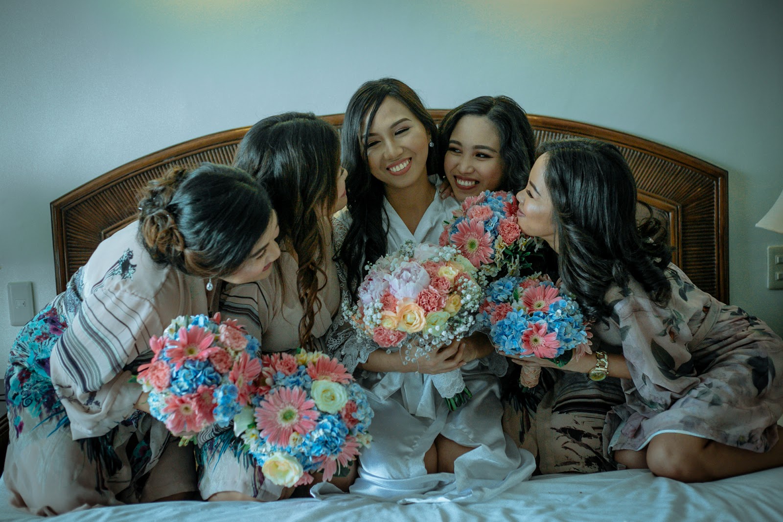 Blessed Beyond Measure: Our wedding Day wedding robes, bridesmaids and maid of honor