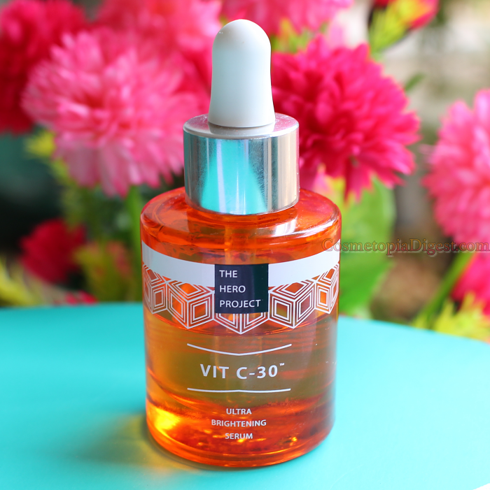 Review of The Hero Project Vit C 30 Ultra Brightening Serum, a 30% ascorbic acid which fades hyperpigmentation.