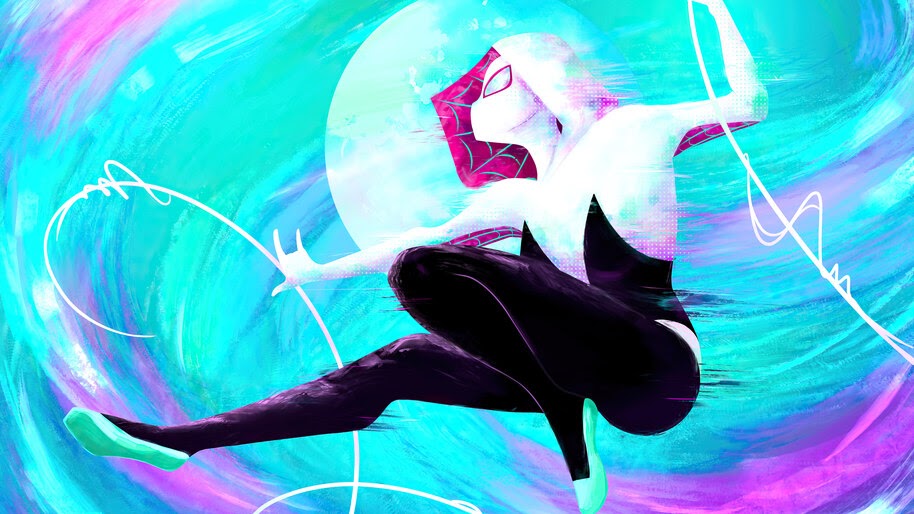 Spider-Gwen, Web Swing, Marvel, Superhero, 4K, #6.1320