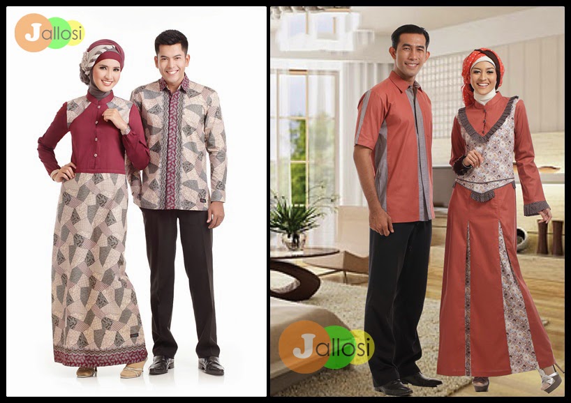 Model Couple Baju  Busana  Muslim  Batik  Trend  2019 JALLOSI