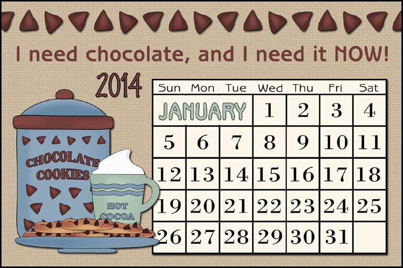 Sher's Creative Space Freebie Printable January Calendar Page!