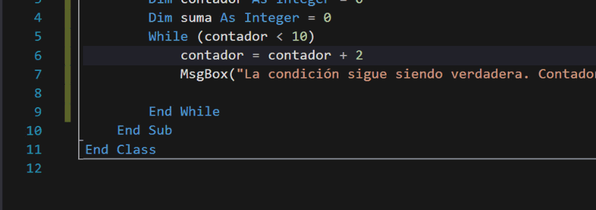 Ciclos repetitivos en Visual Basic :: While