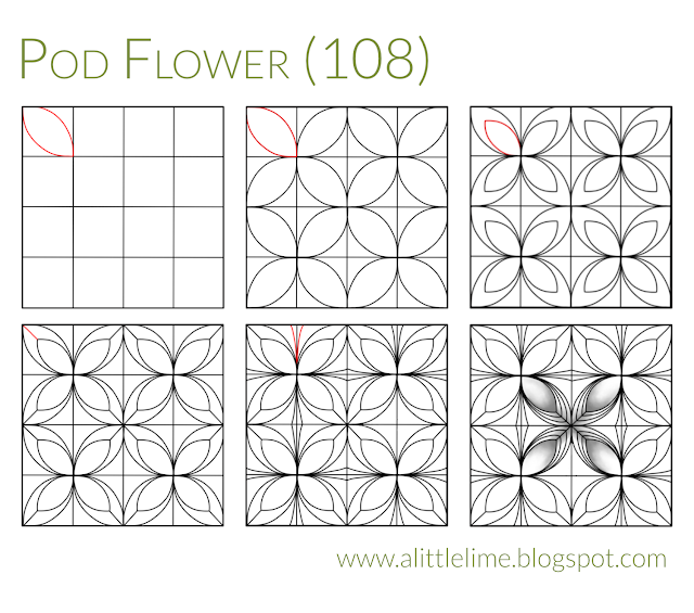 Pod Flower PATTERN STEP OUT