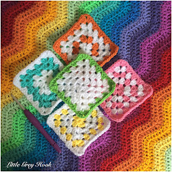 granny rainbow square blanket geometric