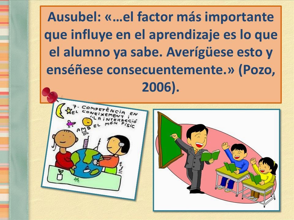 Teoría del Aprendizaje TEORIA DE DAVID AUSBEL Teoría del Aprendizaje TEORIA DE DAVID AUSBEL
