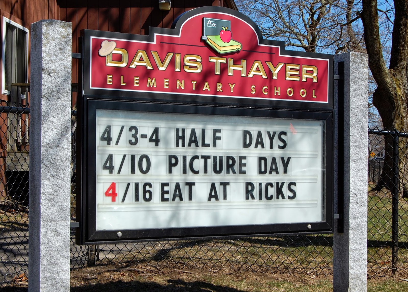 Davis Thayer sign 4/6/14