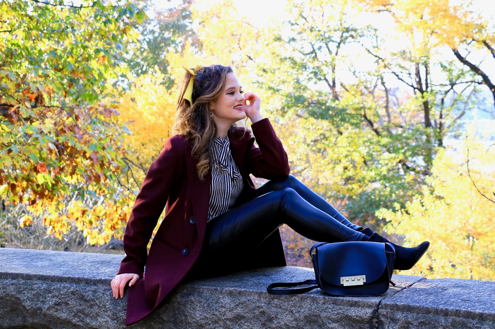 Nyc fashion blogger Kathleen Harper's leather legging outfit ideas