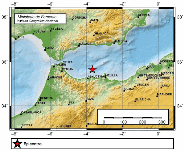 Terremoto sentido Andalucía y Melilla 11 marzo Terremoto sentido Andalucía y Melilla 11 marzo