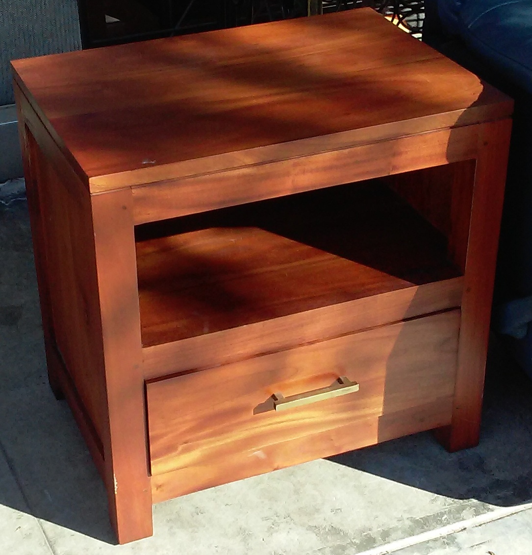 UHURU FURNITURE & COLLECTIBLES SOLD Solid Asian Teak Nightstand 35
