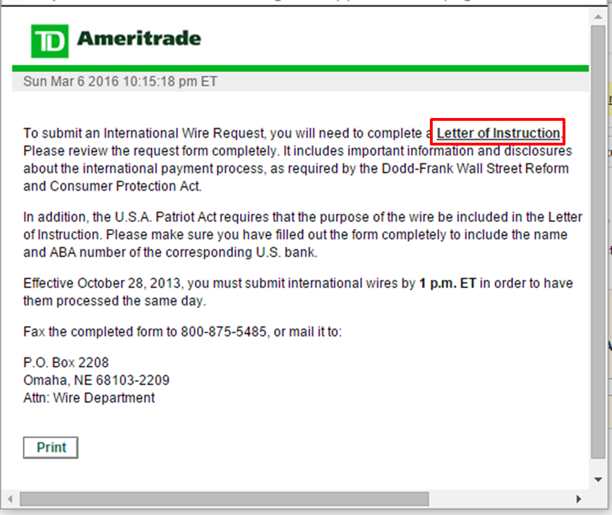 Ali Invest, Ali blog 如何提款和汇款回国TD Ameritrade Withdraw and Remittance back