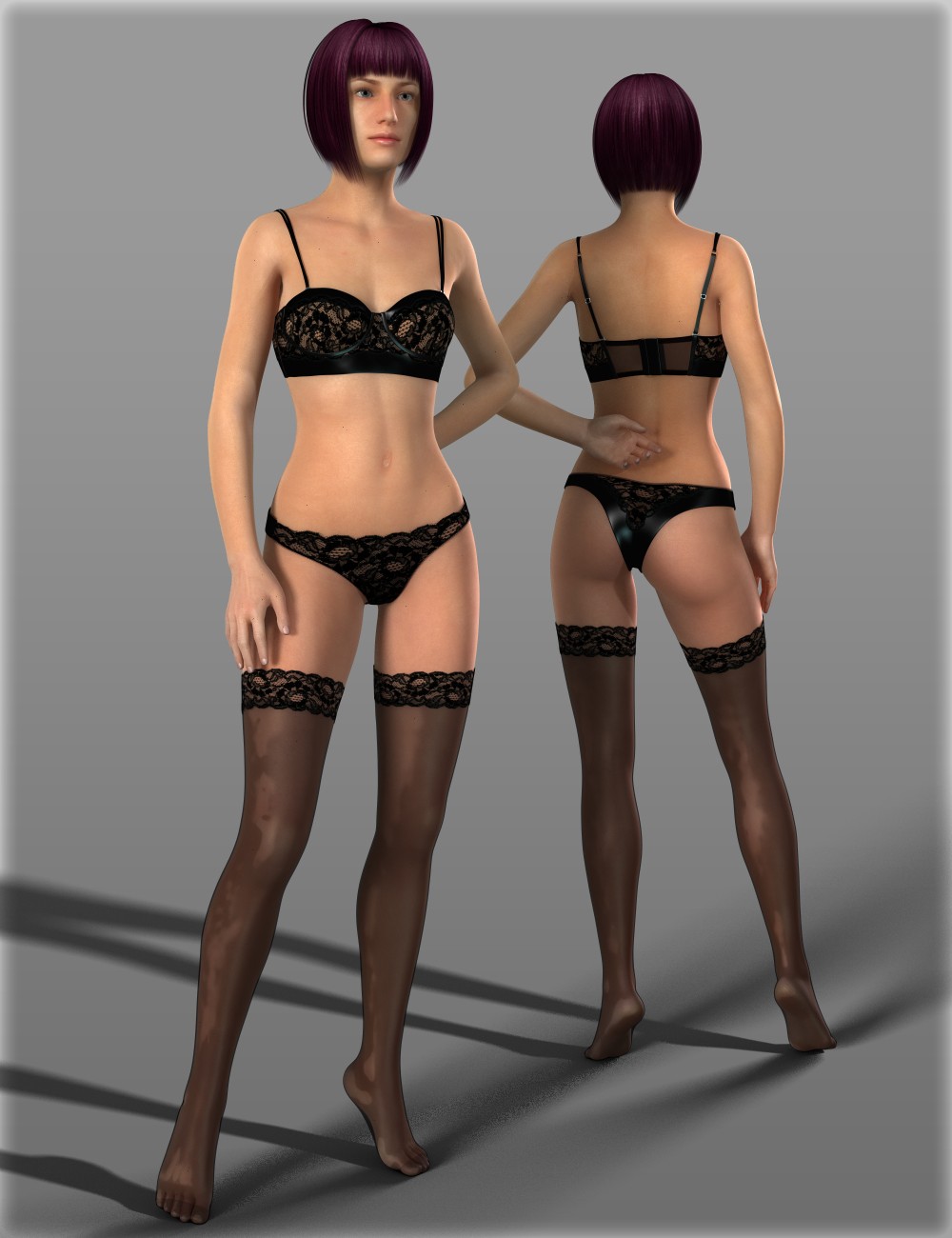 DAZ 3D - Sexy Nurse Underwear for Genesis 2 Female.