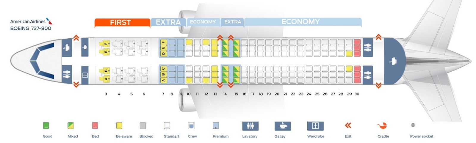 American Airline Seating Chart