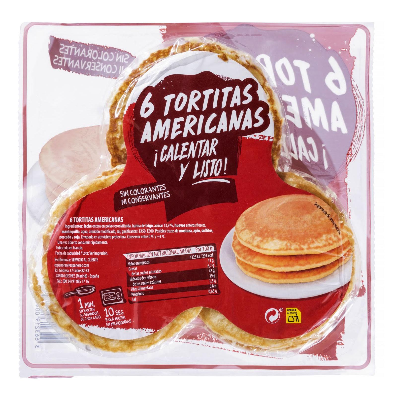 Tortitas americanas pancakes Hacendado