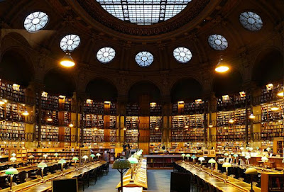 "Bibliothèque nationale de France, Paris (site Richelieu) - Salle Ovale 2" by Poulpy - File:Cabinet des médailles, Paris - Salle Ovale.jpg. Licensed under CC BY-SA 3.0 via Wikimedia Commons - https://commons.wikimedia.org/wiki/File:Biblioth%C3%A8que_nationale_de_France,_Paris_(site_Richelieu)_-_Salle_Ovale_2.jpg#/media/File:Biblioth%C3%A8que_nationale_de_France,_Paris_(site_Richelieu)_-_Salle_Ovale_2.jpg