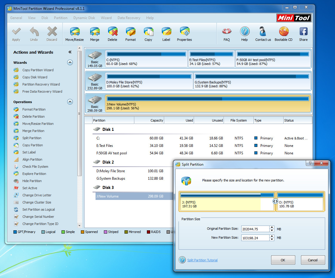 minitool partition wizard pro