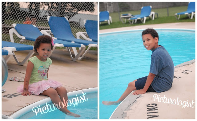 Soaking their dogs in the pool at #PutinBayCondos #LakeErieLove | @mryjhnsn