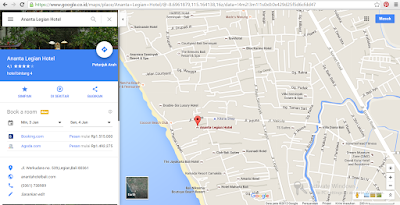screenshot googlemap alamat Hotel Ananta Legian Bali screenshot googlemap alamat Hotel Ananta Legian Bali