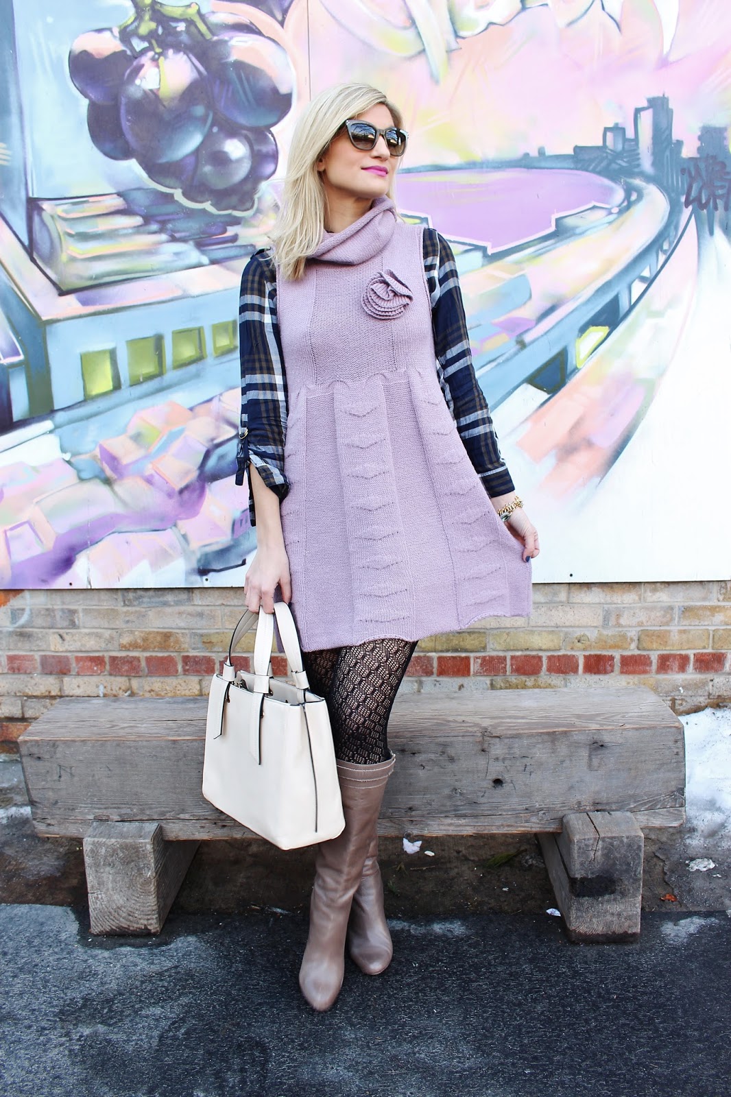 bijuleni - purple knit dress