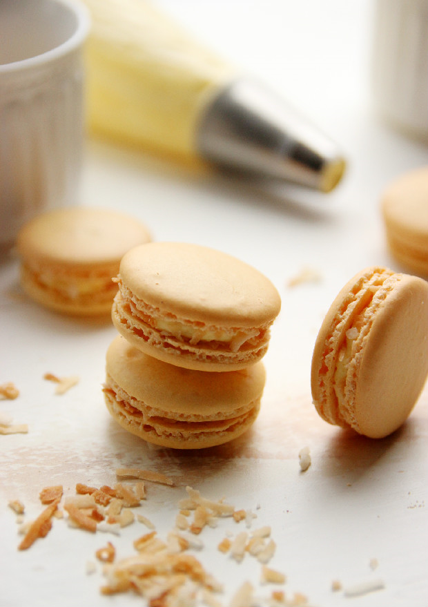 Coconut Cream Pie Macarons Confessions of a Confectionista