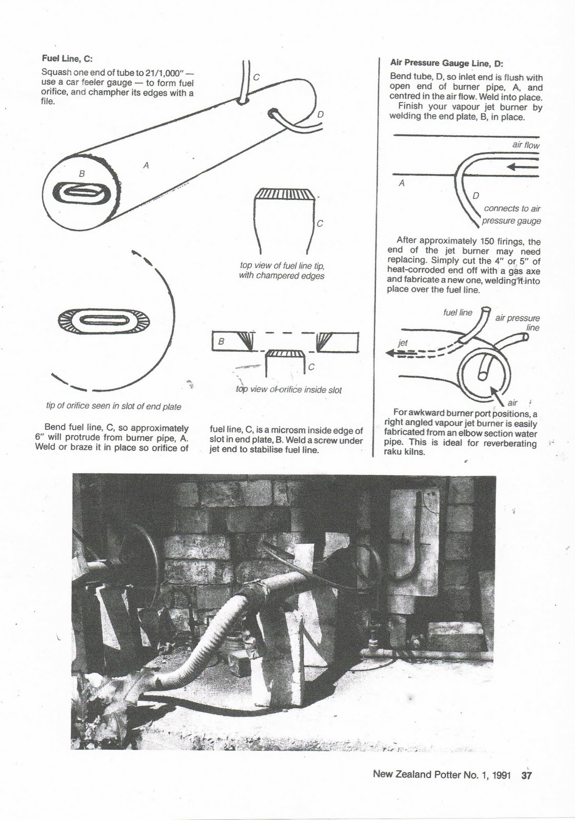 Danny Holland Taylor's Creek Pottery Multifuel jet burner and