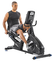 Nautilus R618 Recumbent Bike, Performance Series, with 30 lb flywheel and 25 ECB resistance levels, 29 programs, Bluetooth