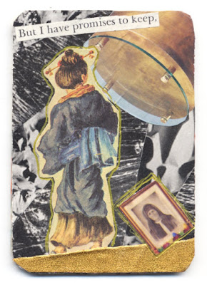 collaged artist trading card