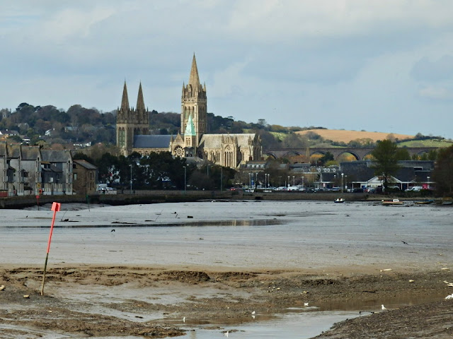 Truro Cathedral from the River Truro, Cornwall