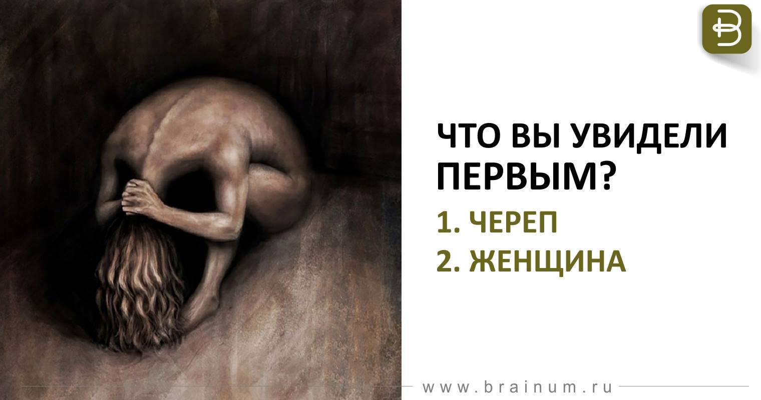 Можно увидеть тут. Женщина или череп психологический тест. Что ты видишь на картинке череп или женщину. Тест иллюзия женщина или череп. Что увидели первым.