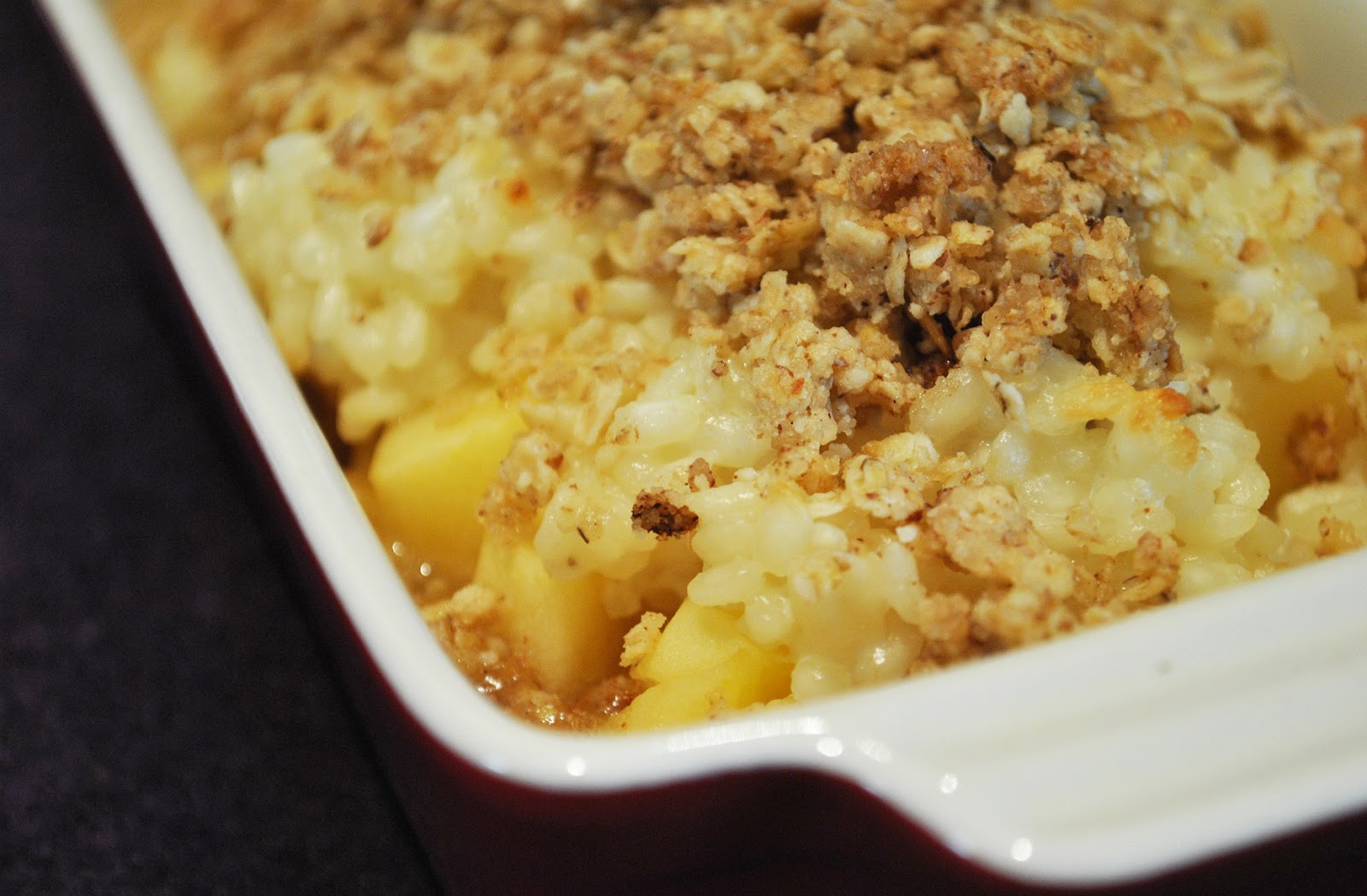 Küchenzaubereien: Apfel-Milchreis-Crumble