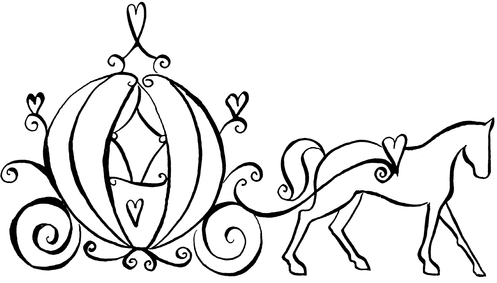 fairy tale carriage coloring pages - photo #4