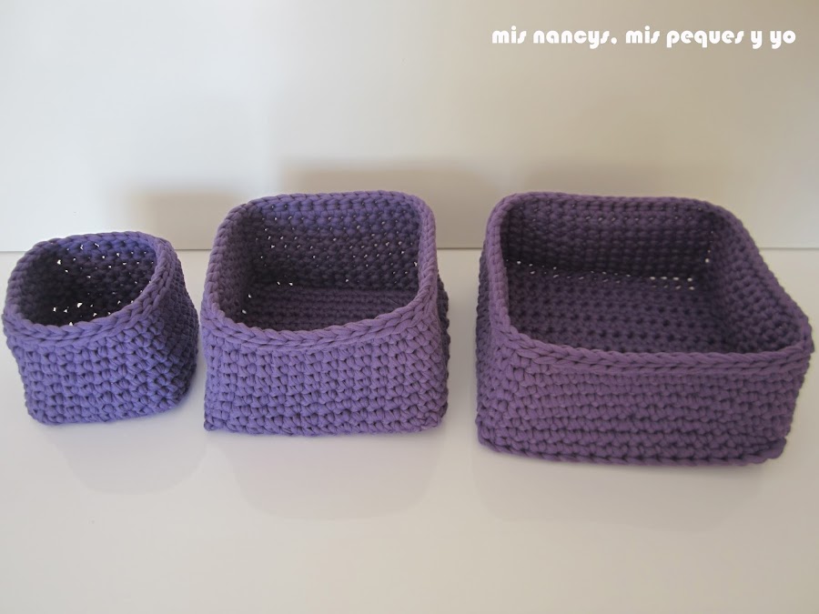 mis nancys, mis peques y yo, tutorial DIY cestas cuadradas de trapillo
