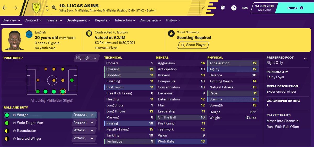 Lucas Akins Top 5 League One Players in FM20