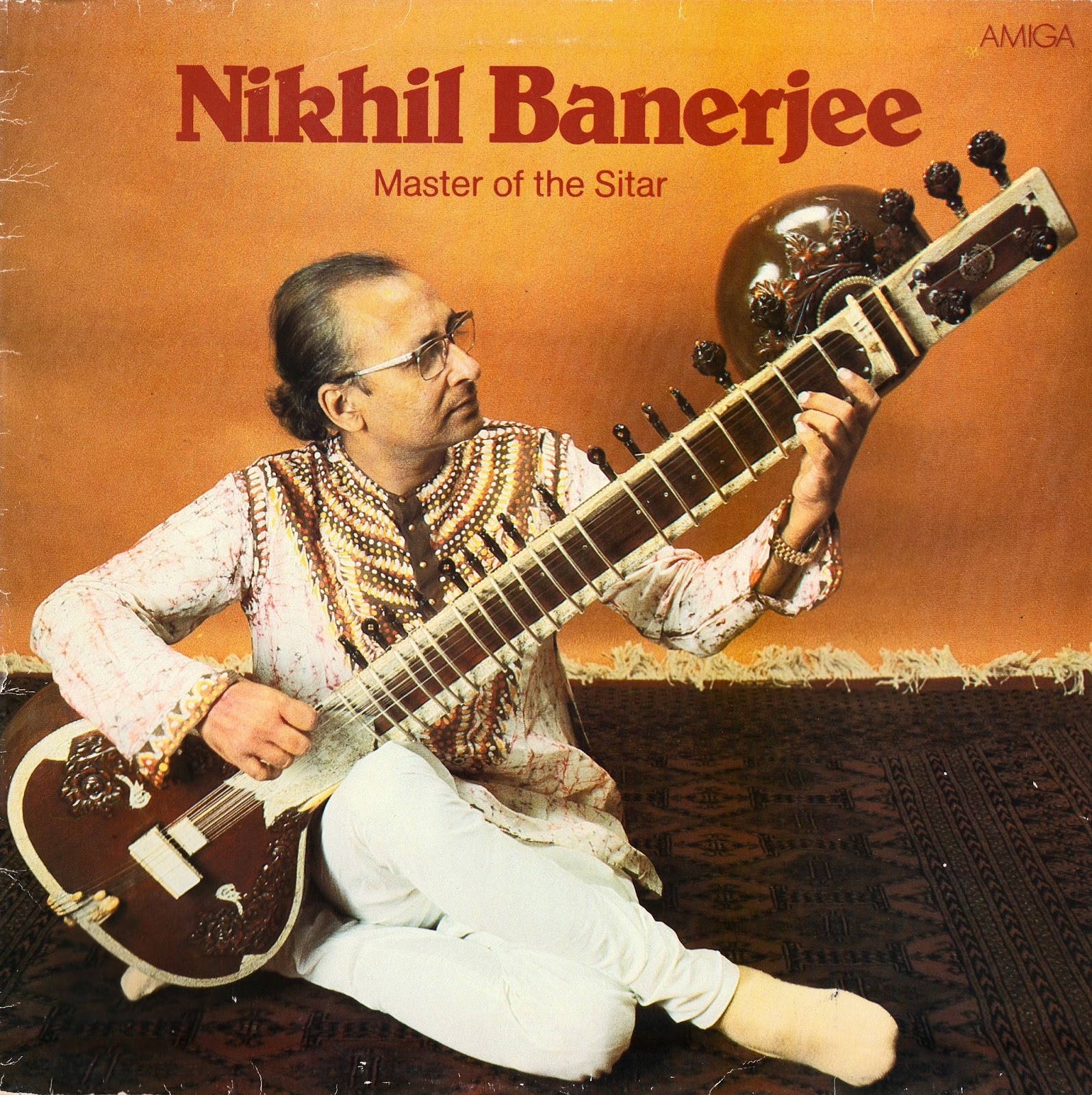 Oriental Traditional Music from LPs & Cassettes: Nikhil Banerjee - Master  of the Sitar - LP published in Eastern Germany in 1986