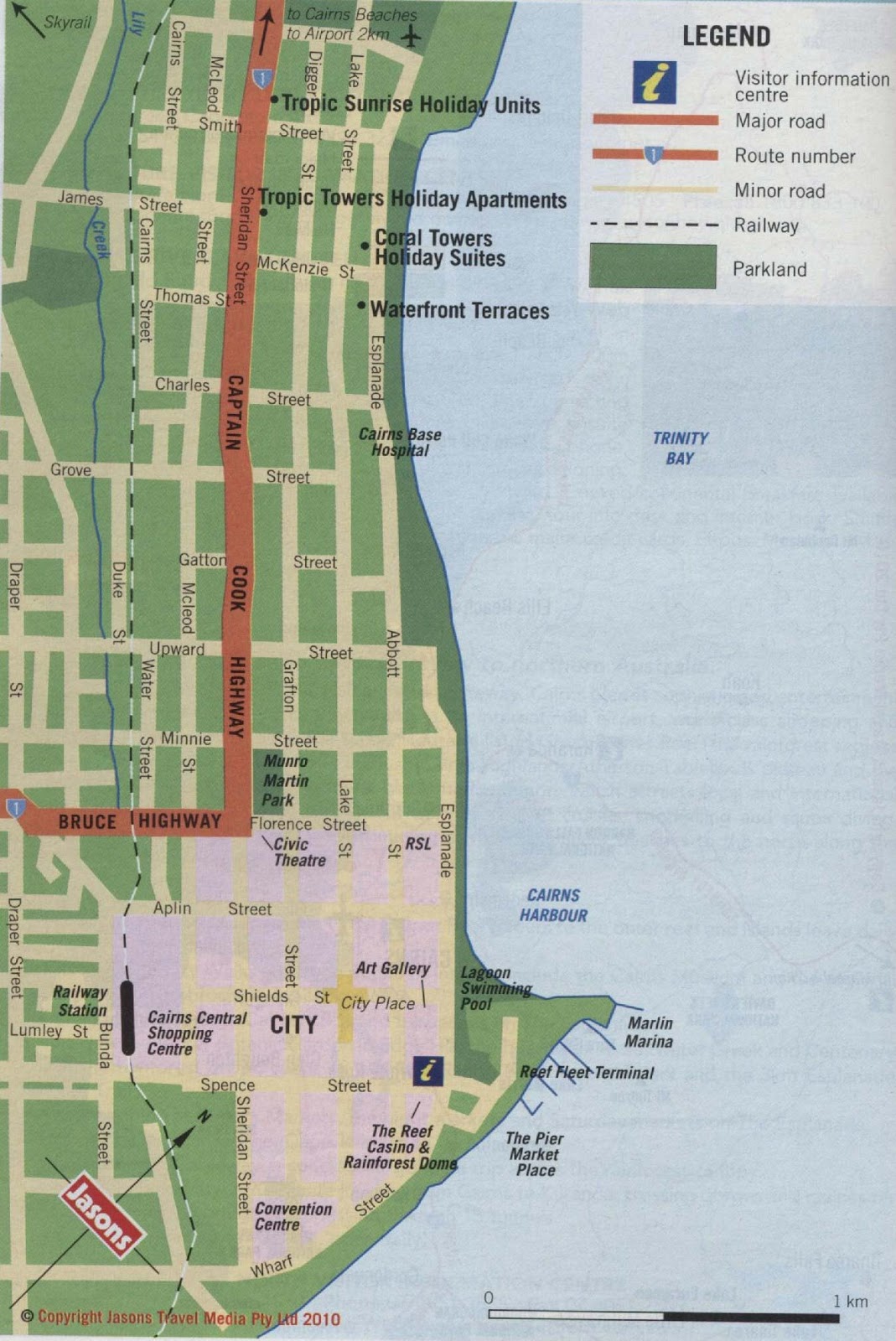 City map Cairns Australia 17